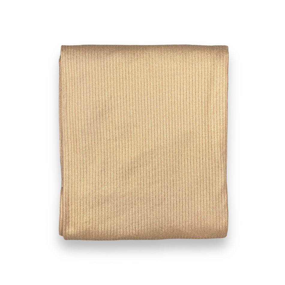 Gold Foil Rib Knit (Taupe)